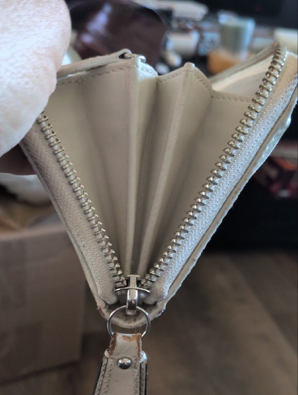 Coach Signature Canvas Wallet with Tan Leather Trim - Picture 8 of 11